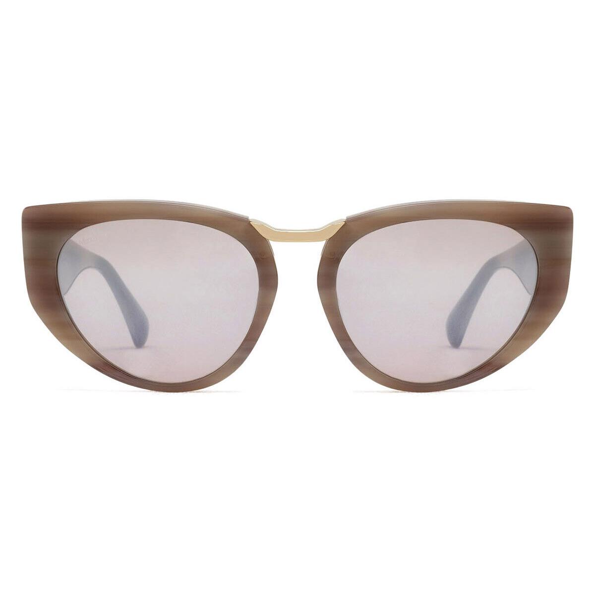 Max Mara MM0093 Sunglasses Women Beige Horn 54mm