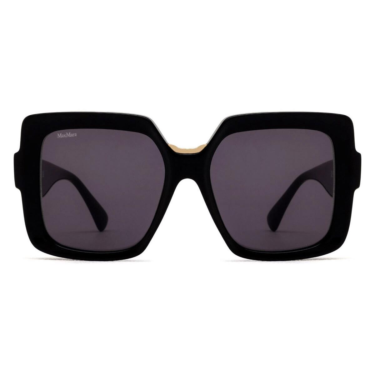 Max Mara MM0088 Sunglasses Women Shiny Black 56mm