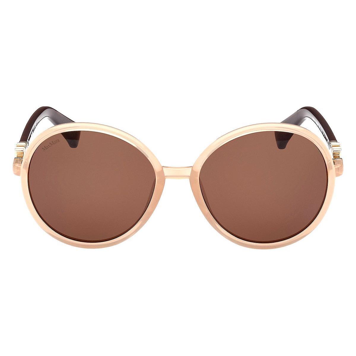 Max Mara MM0065 Sunglasses Women Shiny Beige 58mm