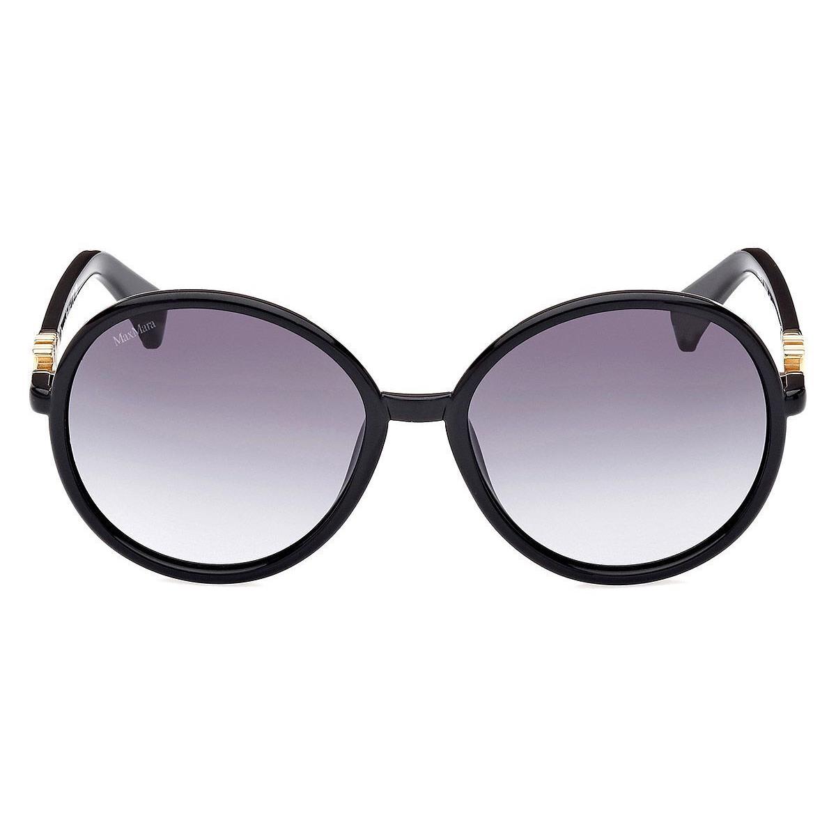 Max Mara MM0065 Sunglasses Women Shiny Black 58mm