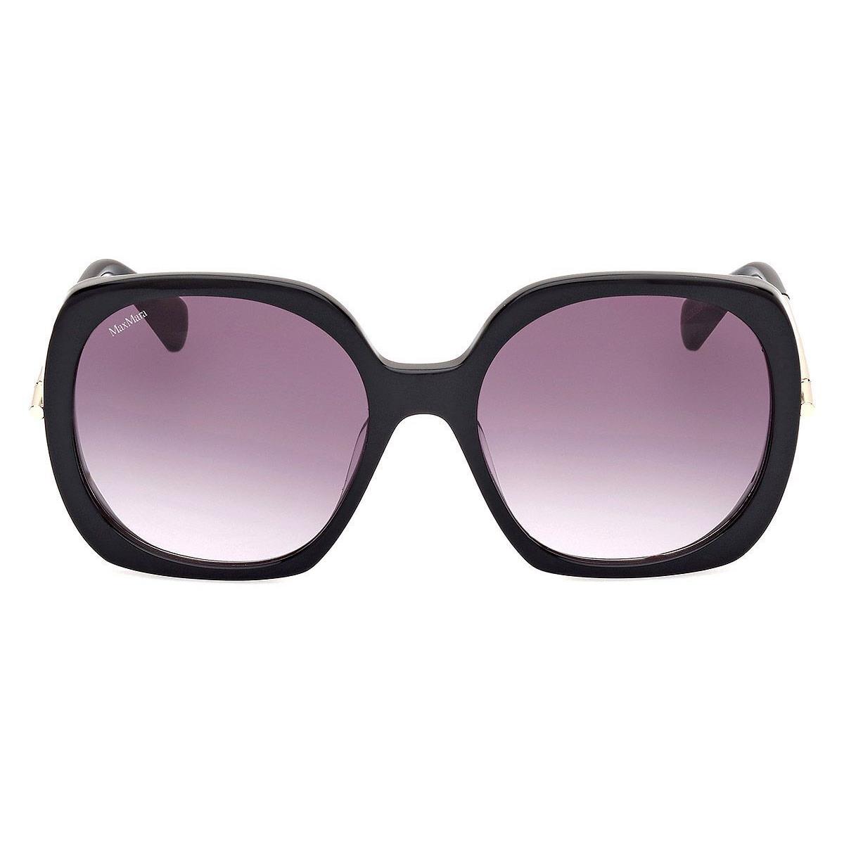 Max Mara MM0079 Sunglasses Women Shiny Black 58mm