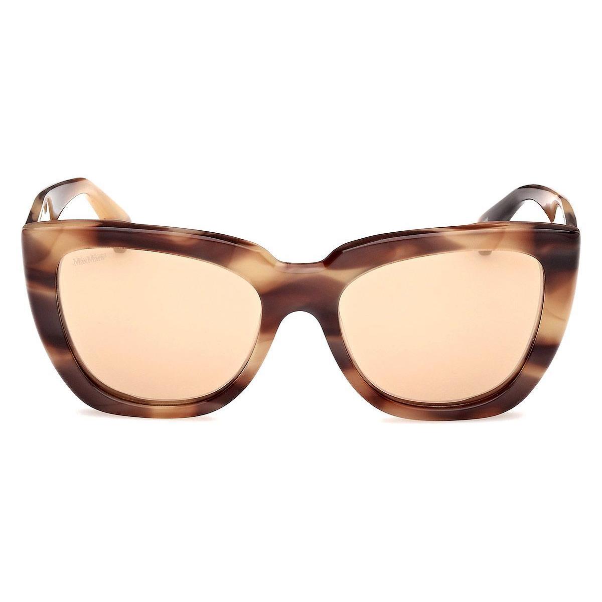 Max Mara MM0090 Sunglasses Women Brown Horn 54mm