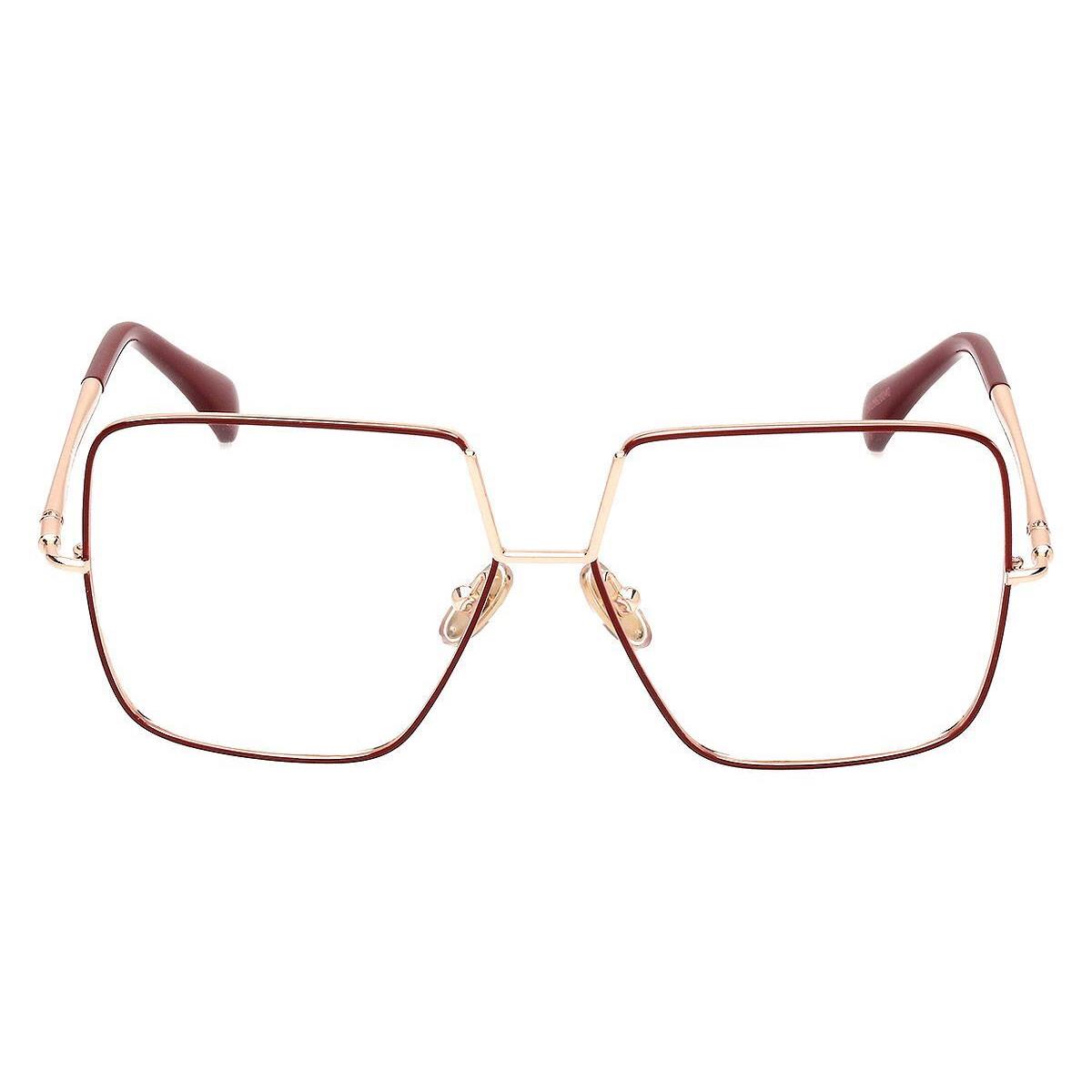 Max Mara MM5120 Eyeglasses Women Shiny Dark Red 55mm