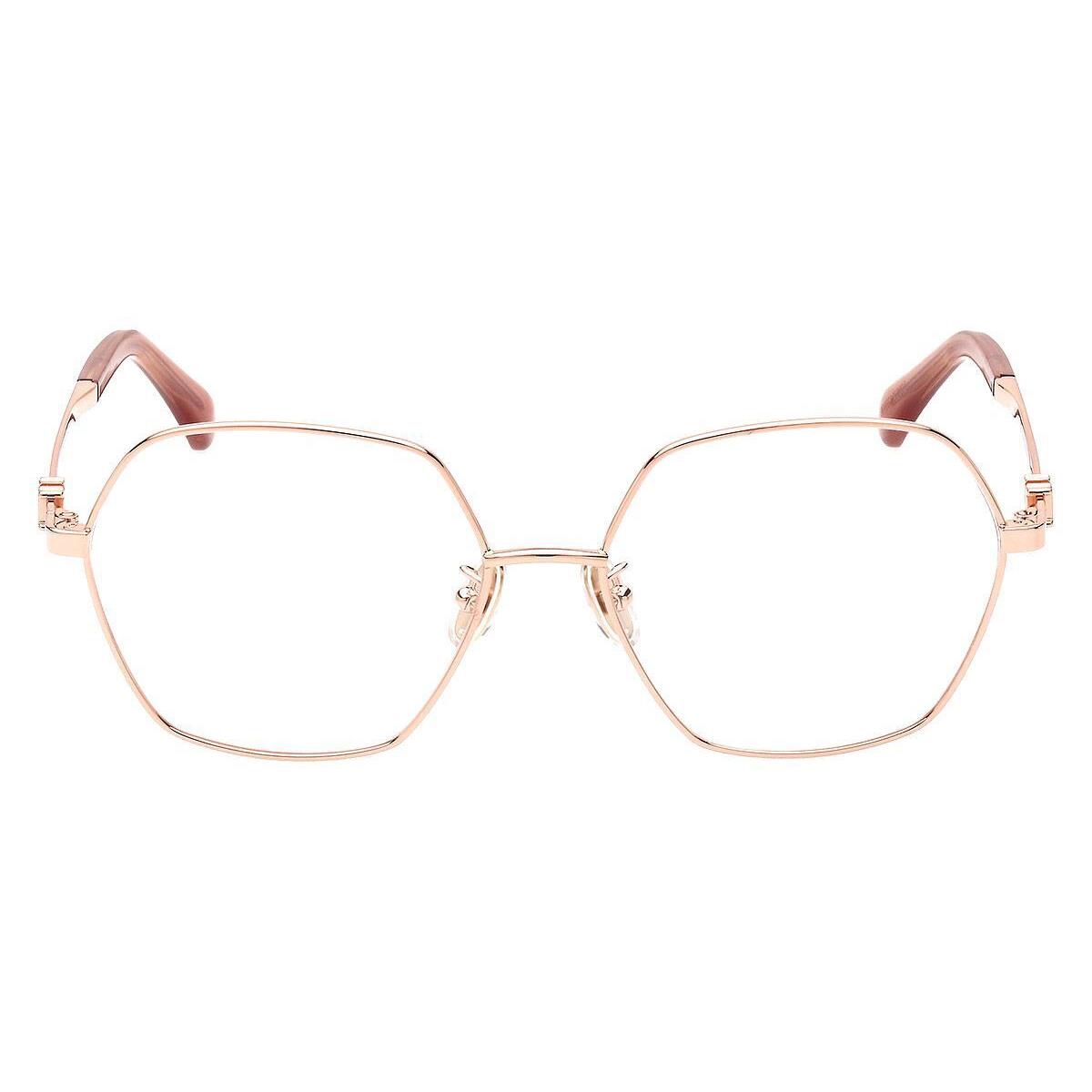 Max Mara MM5087-D Eyeglasses Women Shiny Pink Gold 56mm