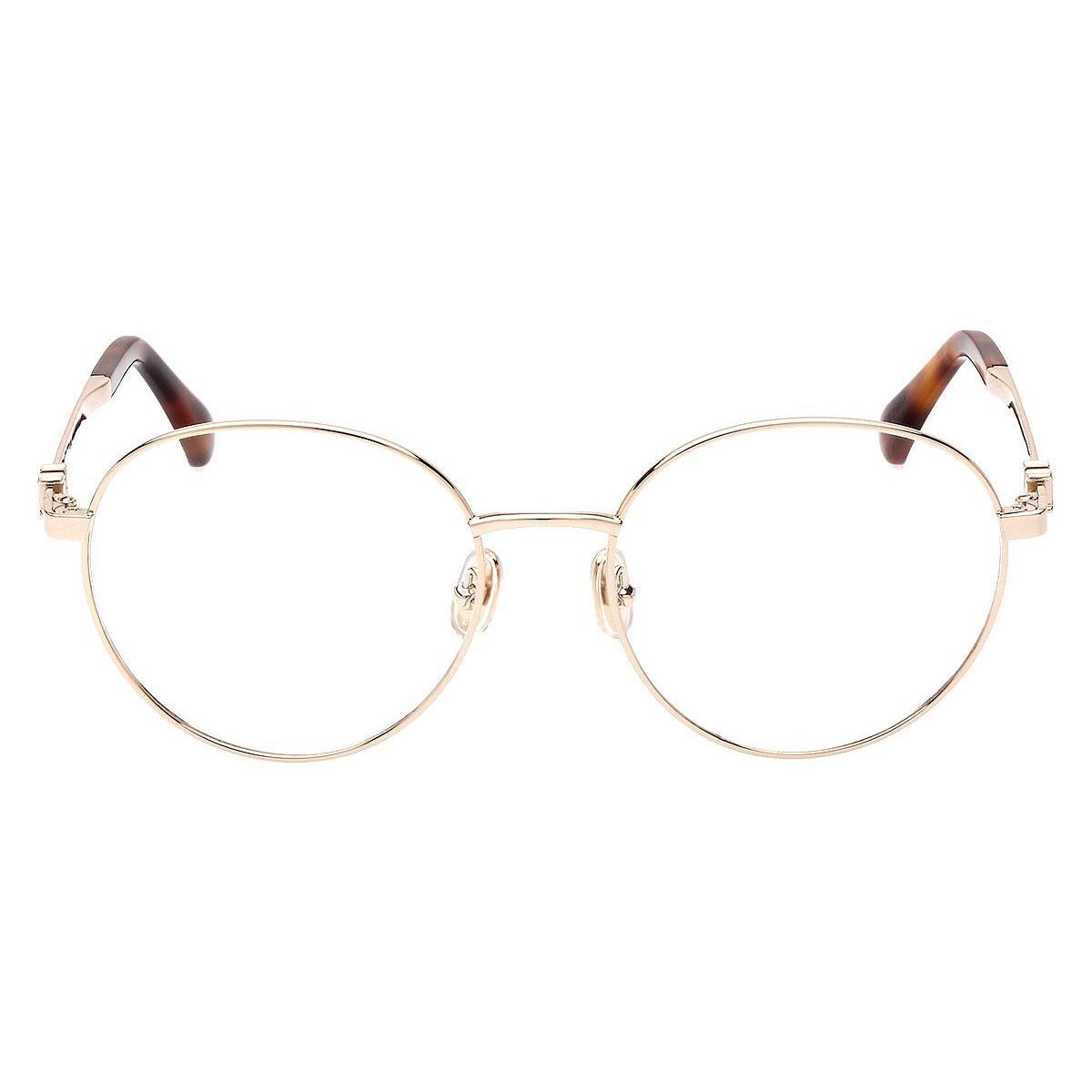 Max Mara MM5081 Eyeglasses Women Shiny Pale Gold 55mm