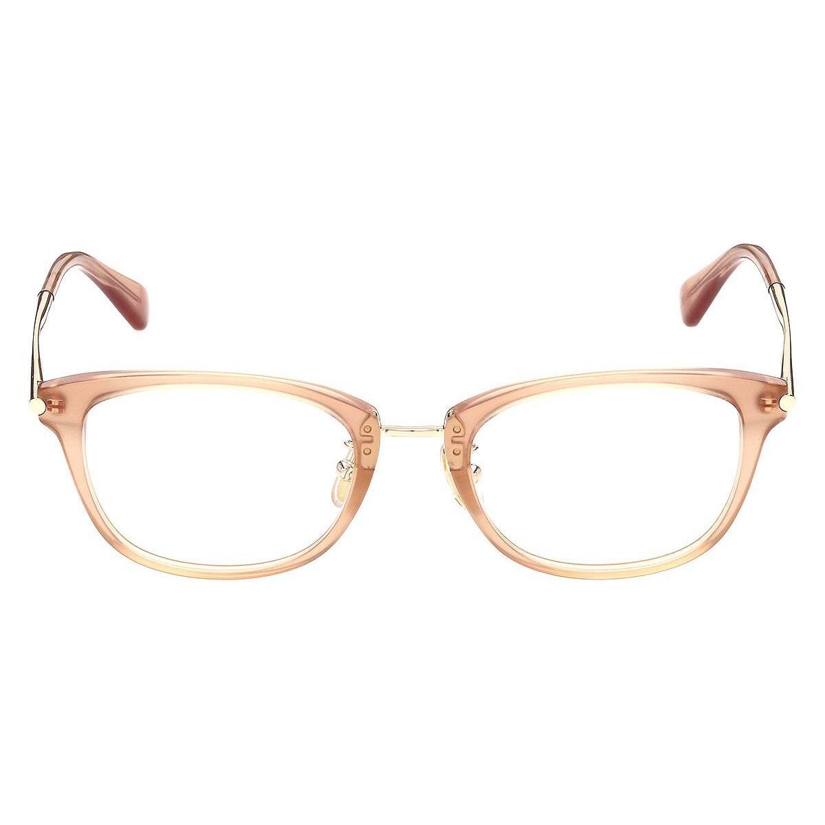 Max Mara MM5043-D Eyeglasses Women Shiny Light Brown 50mm