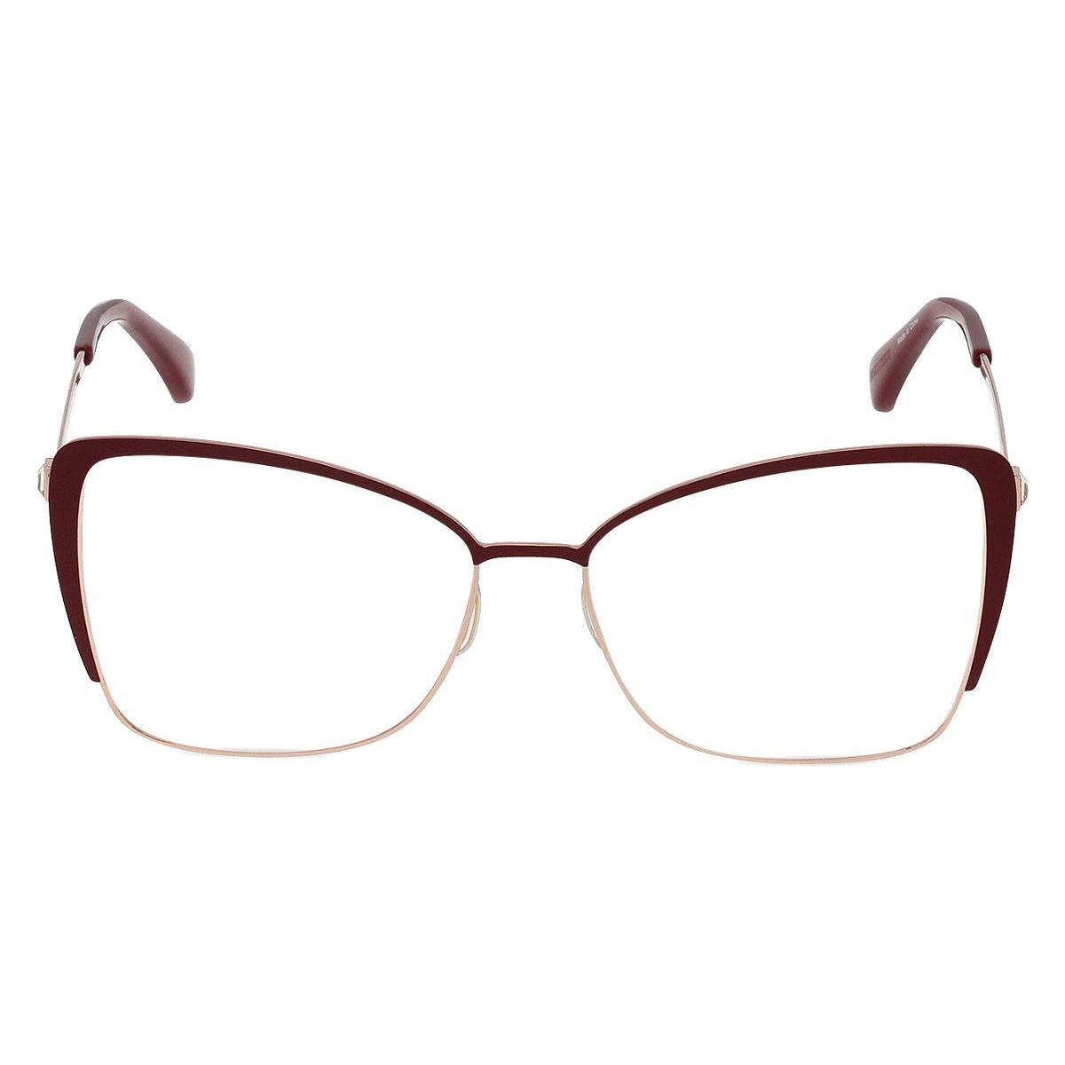 Max Mara MM5130 Eyeglasses Women Shiny Dark Red 56mm