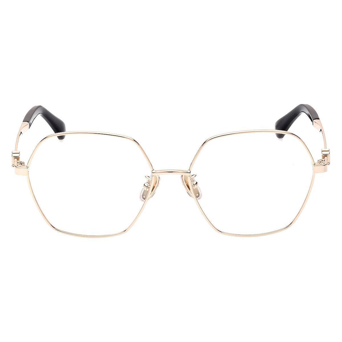 Max Mara MM5087-D Eyeglasses Women Shiny Pale Gold 56mm