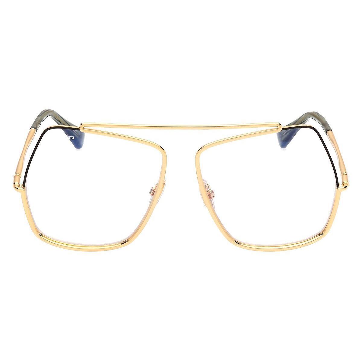 Max Mara MM5118-B Eyeglasses Women Shiny Deep Gold 58mm