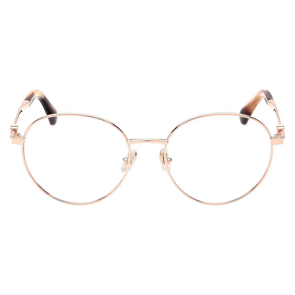 Max Mara MM5081 Eyeglasses Women Shiny Pink Gold 55mm