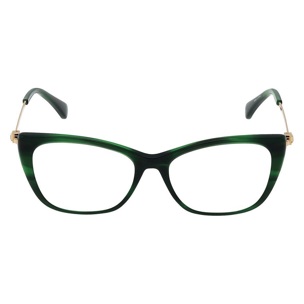 Max Mara MM5129 Eyeglasses Women Green Horn 53mm