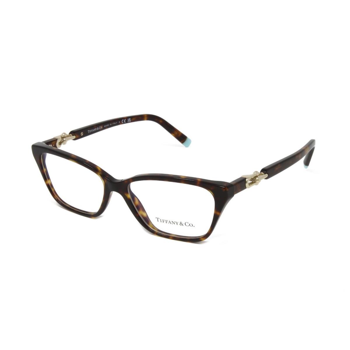 Tiffany Co. Eyeglasses Women`s Cat Eye Frame TF2229 8015 Havana 53mm