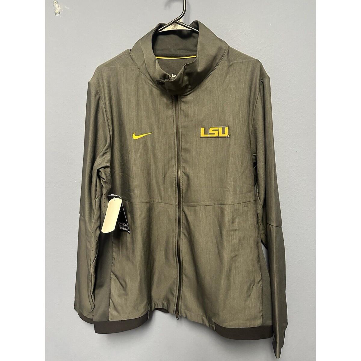 Nike Lsu Tigers Full Zip Black Vented Windbreaker Embroidered Men`s Large