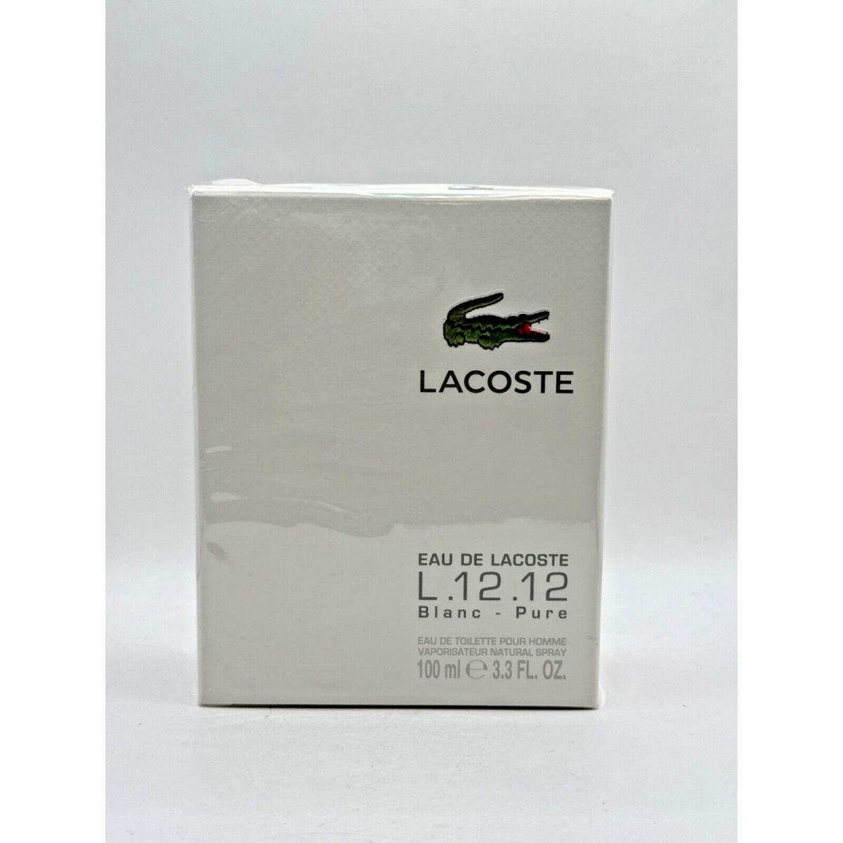 Eau DE Lacoste L.12.12. Blanc-pure BY Lacoste 100ML Edt Spray W/box