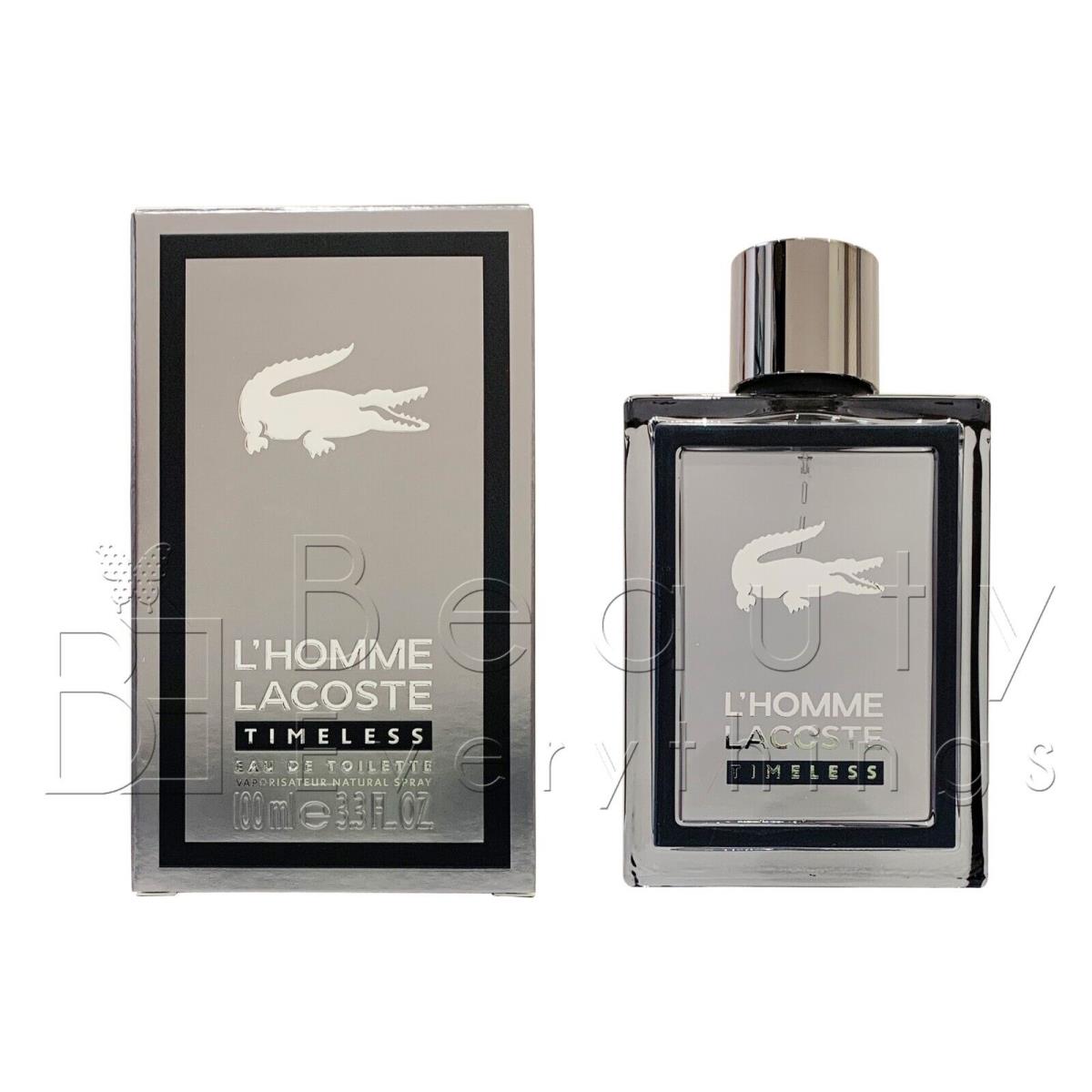 Lacoste L`homme Timeless 3.3oz / 100ml Eau De Toilette Spray For Men