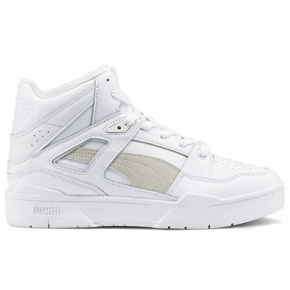 Puma Slipstream Leather High Top Mens White Sneakers Casual Shoes 38864002 - White