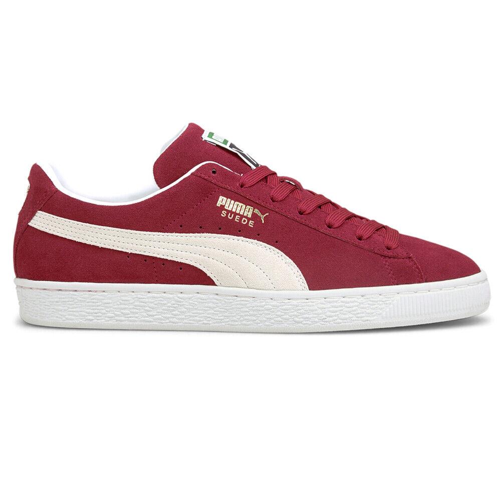 Puma Suede Classic Xxi Lace Up Mens Red Sneakers Casual Shoes 37491506 - Red