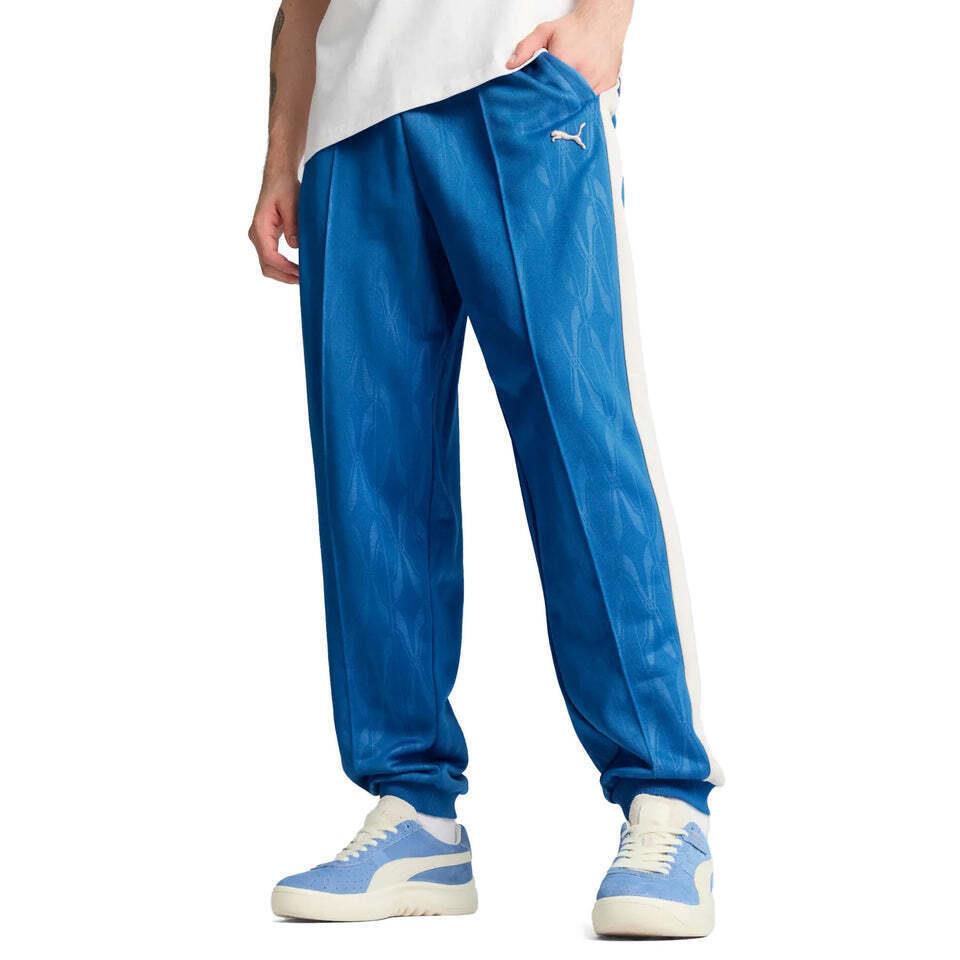 Puma The Neverworn IV T7 628462-47 Track Pants Mens Blue Polyester Elastic Waist