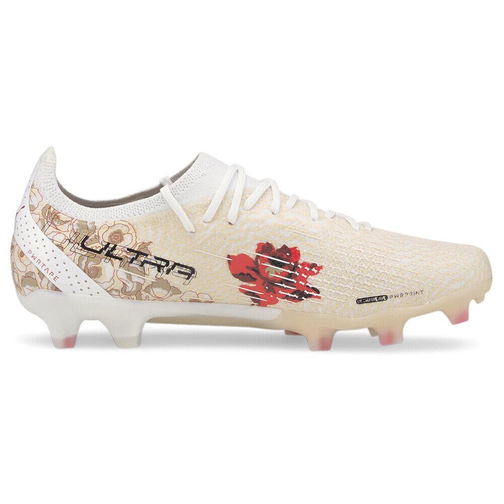 Puma Liberty X Ultra Firm Groundag Soccer Cleats Womens White Sneakers Athletic - White