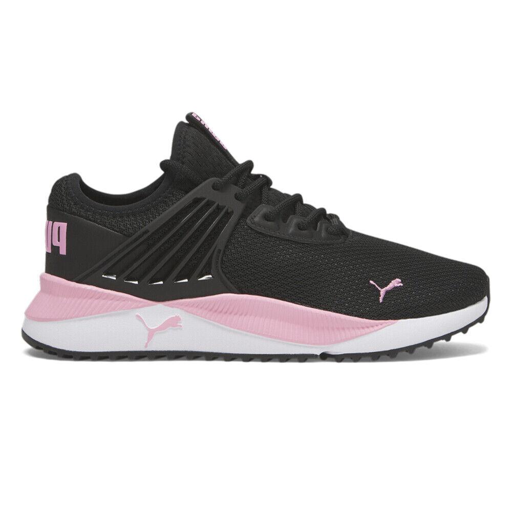 Puma Pacer Future Wide Lace Up Womens Black Pink Sneakers Casual Shoes 3899424 - Black, Pink