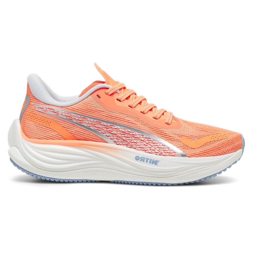 Puma Velocity Nitro 3 Lace Up Running Womens Orange Sneakers Athletic Shoes 377 - Orange