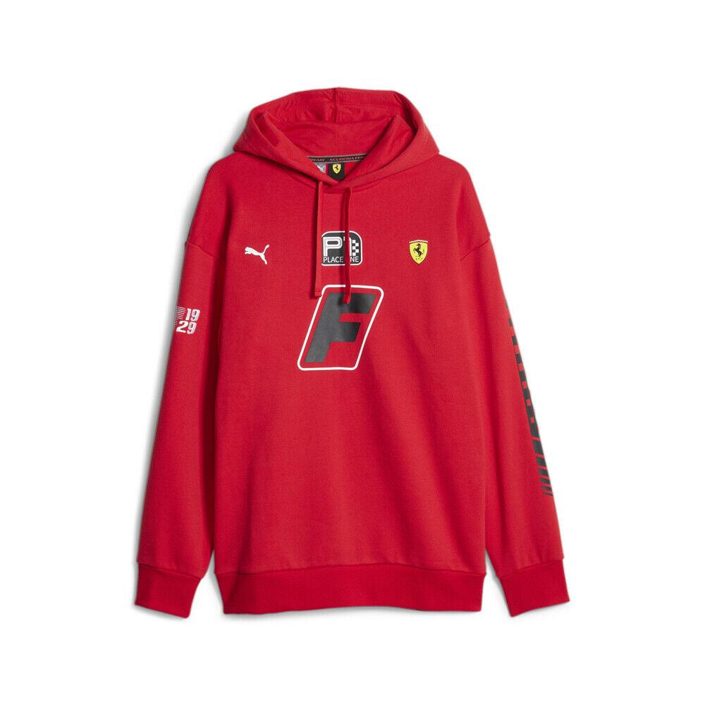 Puma Sf Race Garage Crews Hoodie Mens Red Casual Outerwear 62111902