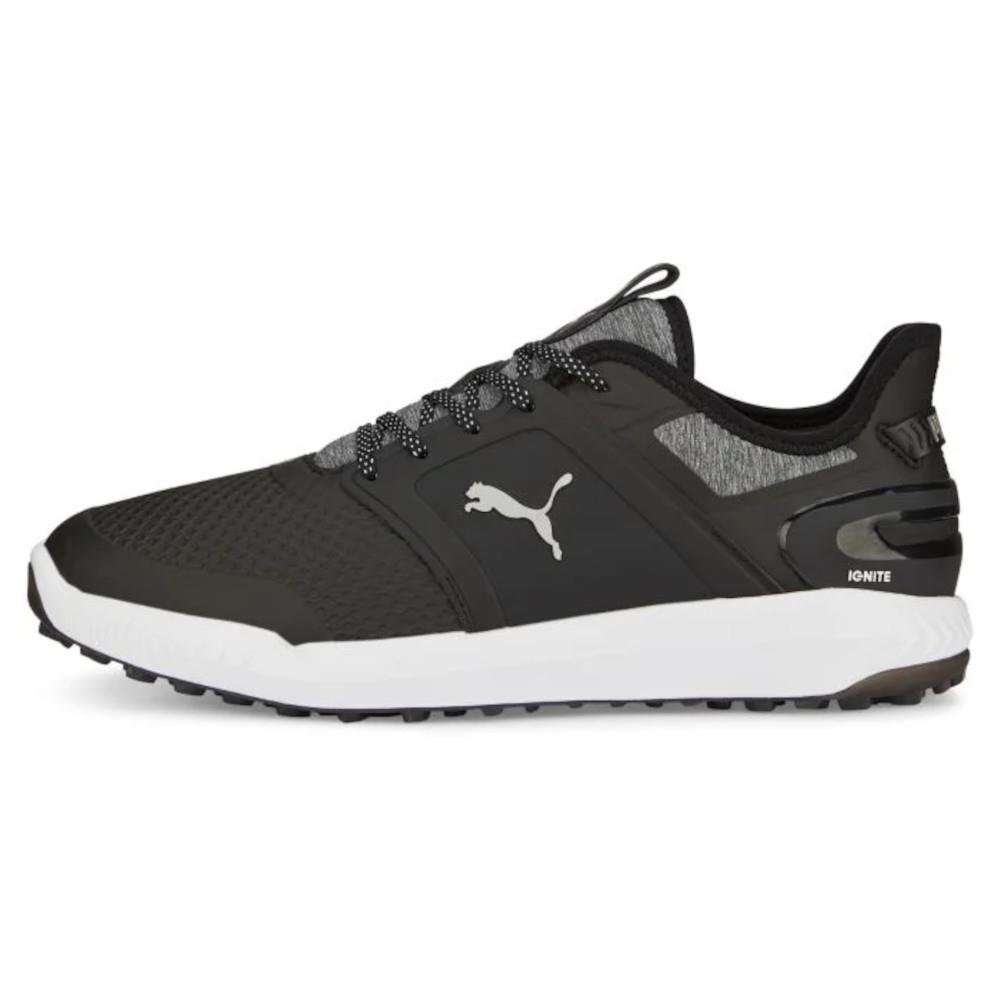 Men`s Puma Ignite Elevate Spikeless Golf Shoes - Color - Puma Black / Puma Silver