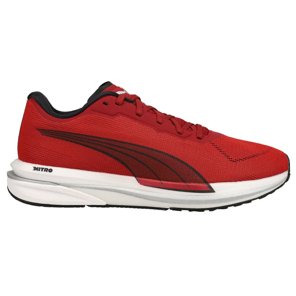 Puma Velocity Nitro Running Mens Red Sneakers Athletic Shoes 194596-09 - Red