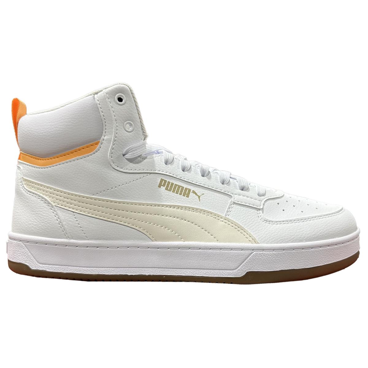 Men`s Puma Caven 2.0 Mid White/clementine-frosted Ivory 392291 10 - White/Clementine-Frosted Ivory