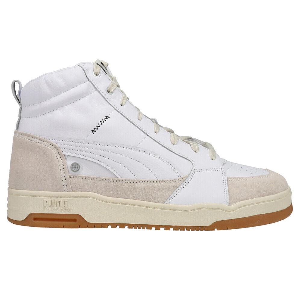 Puma Slipstream Mid Ami Lace Up Mens Off White White Sneakers Casual Shoes 384 - Off White, White