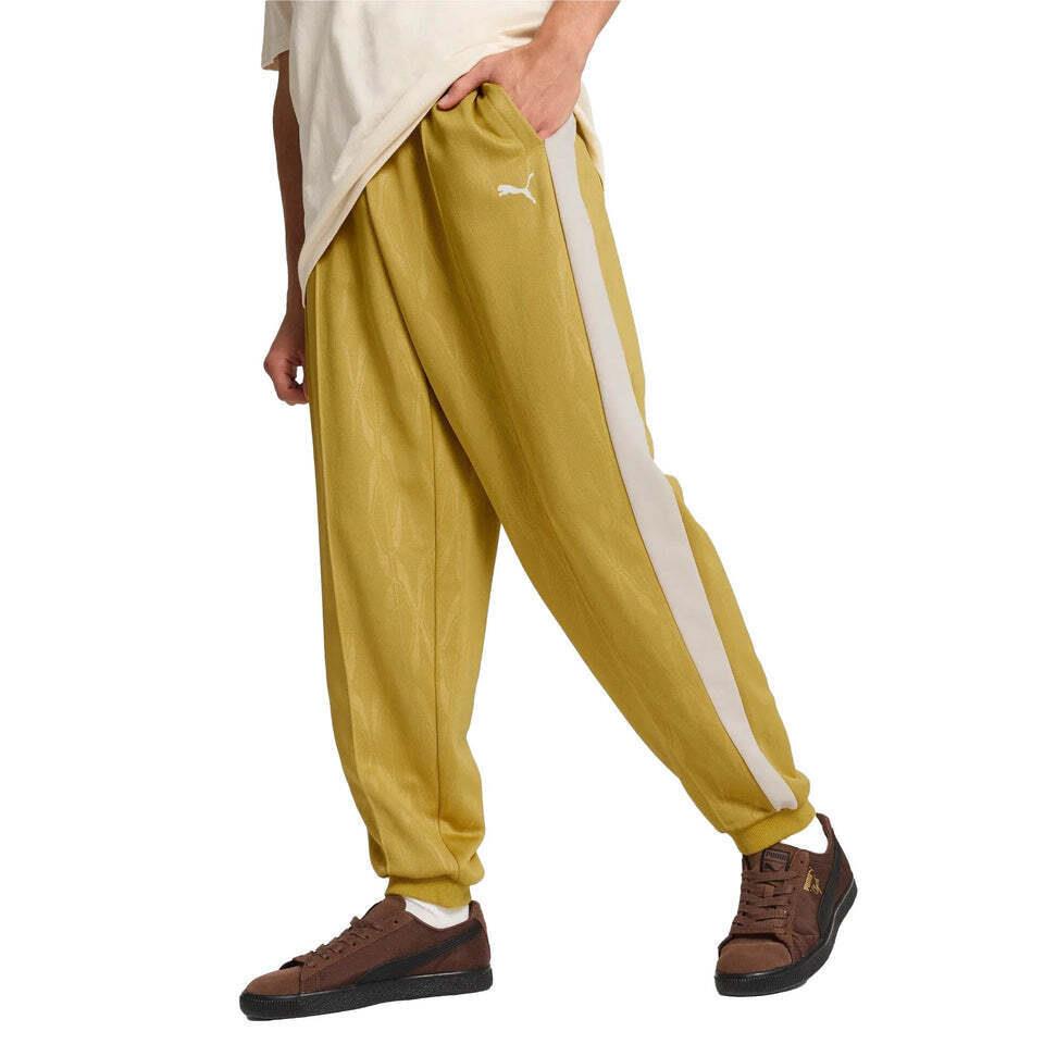 Puma The Neverworn IV T7 628462-21 Track Pants Men`s Golden Fog Elastic Waist