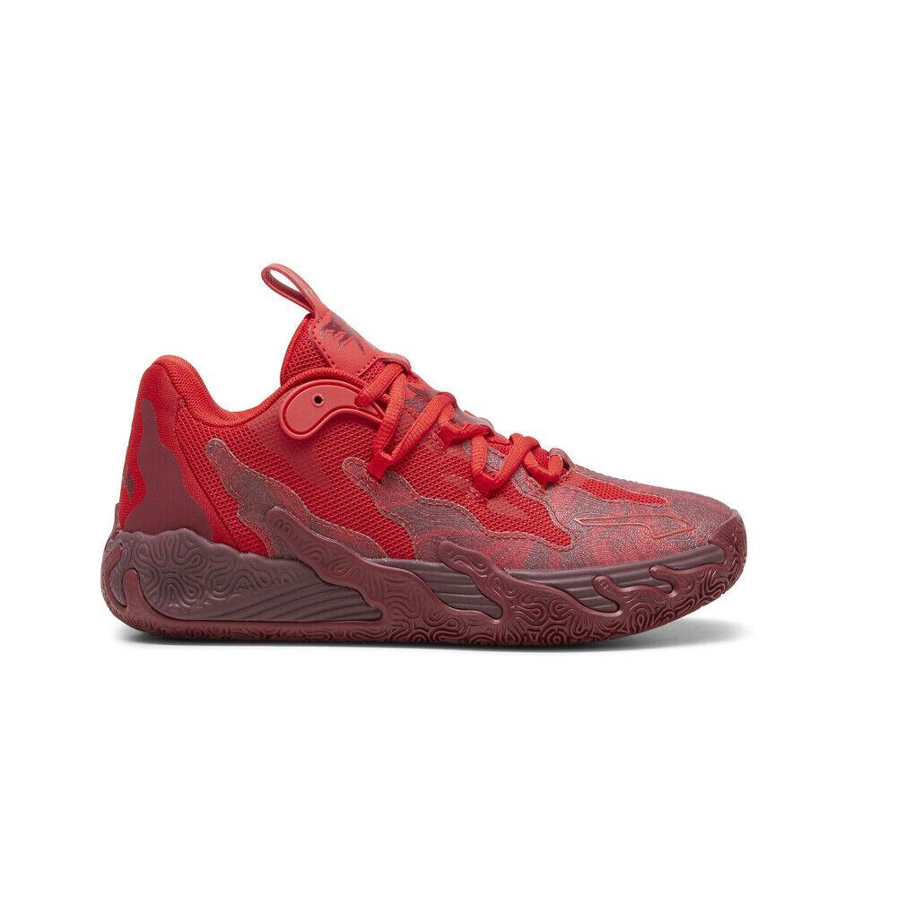 Puma Mb 03 Lo Team Basketball Youth Boys Red Sneakers Athletic Shoes 31052002 - Red