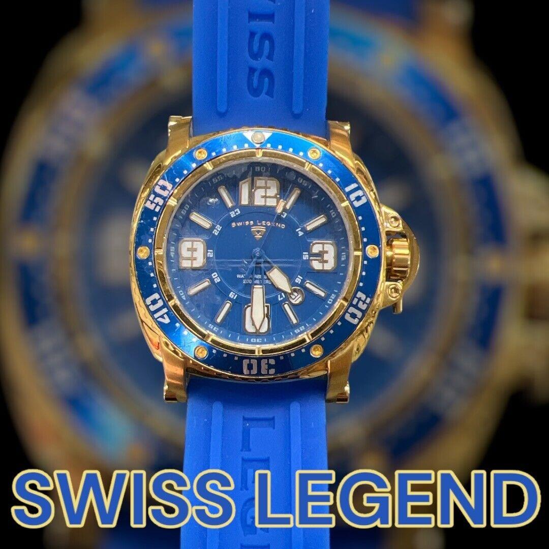 Swiss Legend 47mm Typhoon Swiss Quartz Stainless Steel Silicone Strap Watch