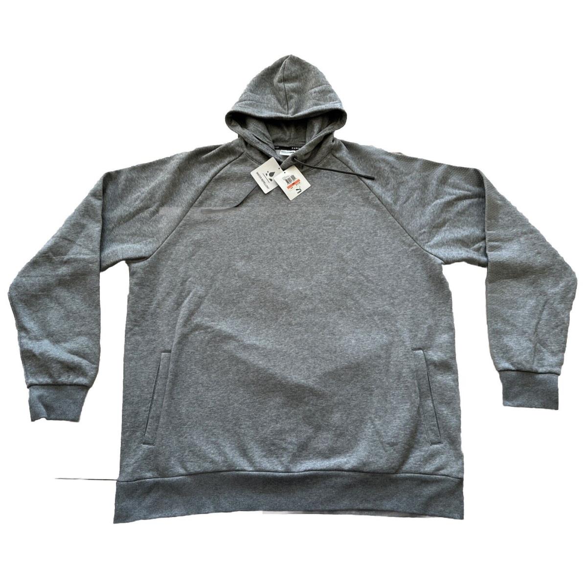 Puma Men s Heather Gray Evo Core Hoodie 3X-Large Kangaroo Pockets Msrp: