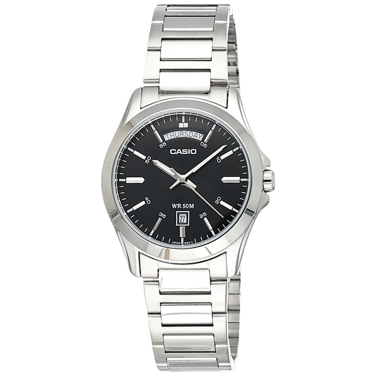 Casio MTP1370D-1A1 Men`s Watch Stainless Steel Band Quartz Movement