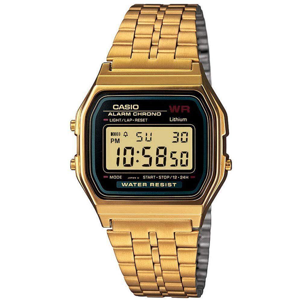 Casio A159WGEA Women`s Watch Collection Gold Stainless Steel Band