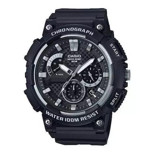 Casio MCW200H-1AV Chronograph 100 Meter WR Black Resin Date