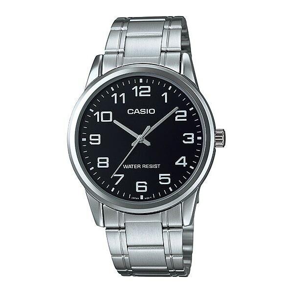 Casio Men Analog Classic Black Dial Stainless Steel Strap Watch MTP-V001D-1B