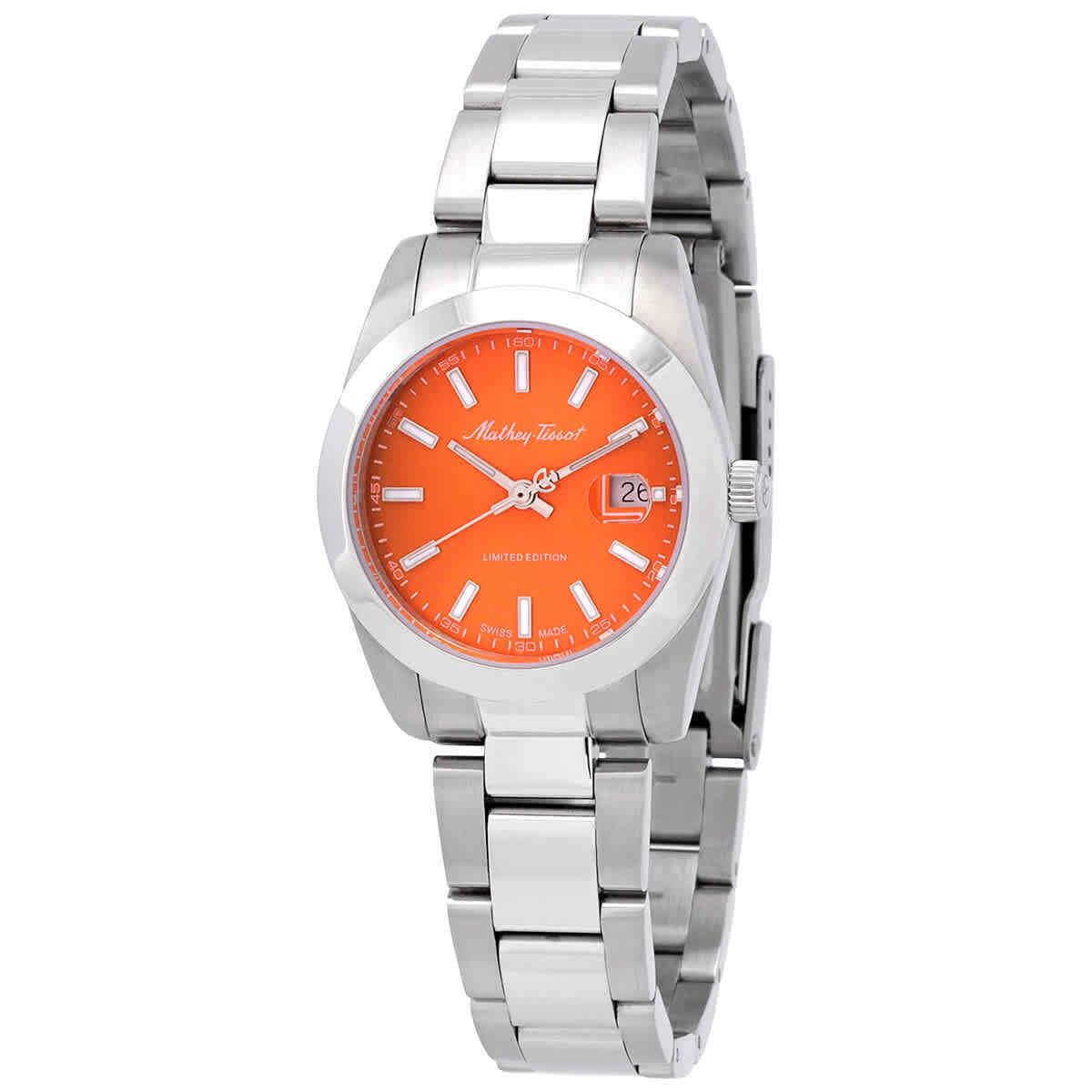 Mathey-tissot Mathy I Quartz Orange Dial Ladies Watch D451OR