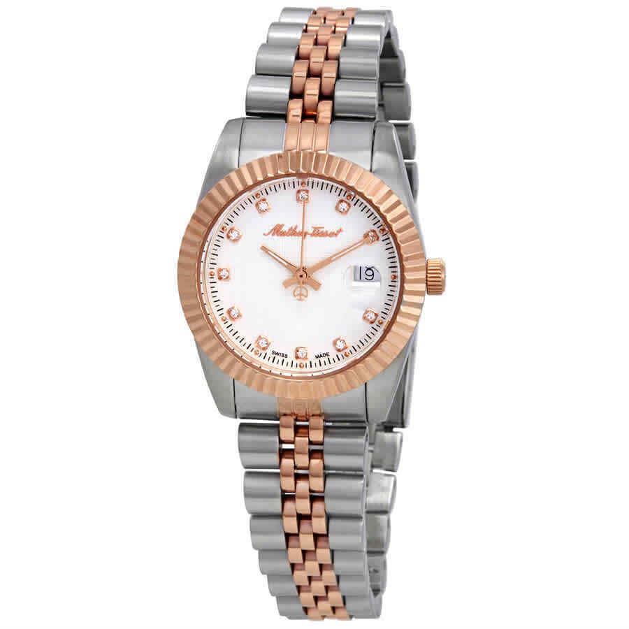 Mathey-tissot Mathey Iii Quartz Crystal White Dial Ladies Watch D810RA