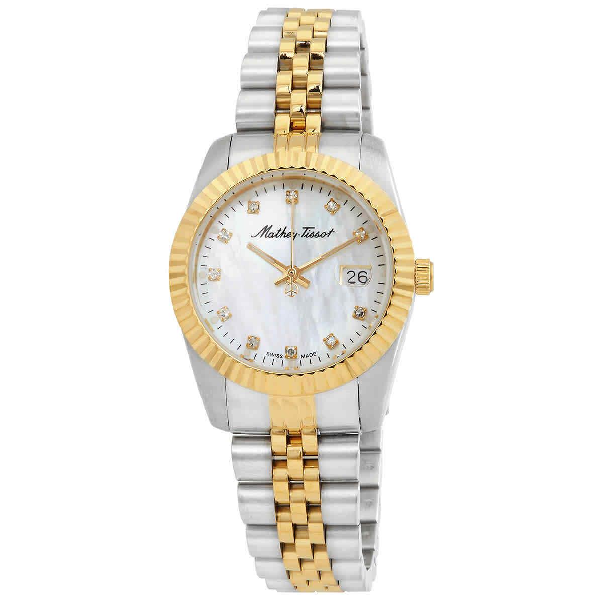 Mathey-tissot Mathy Iii Mop Quartz White Dial Ladies Watch D910BI