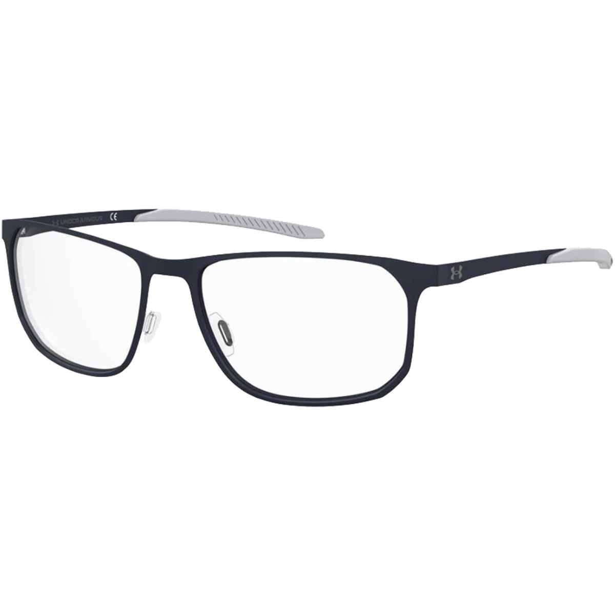 Under Armour Men`s Matte Blue Rectangle Eyeglass Frames UA5029G-04NZ-00