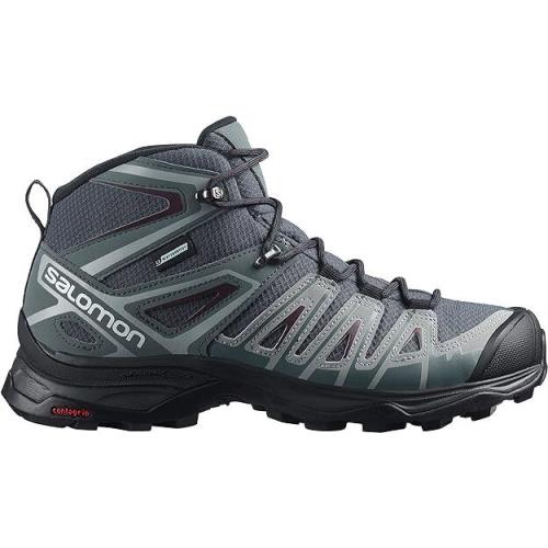 Salomon Women`s X Ultra Pioneer Mid Waterproof Hiking Boot Ebony/stormy Weather/