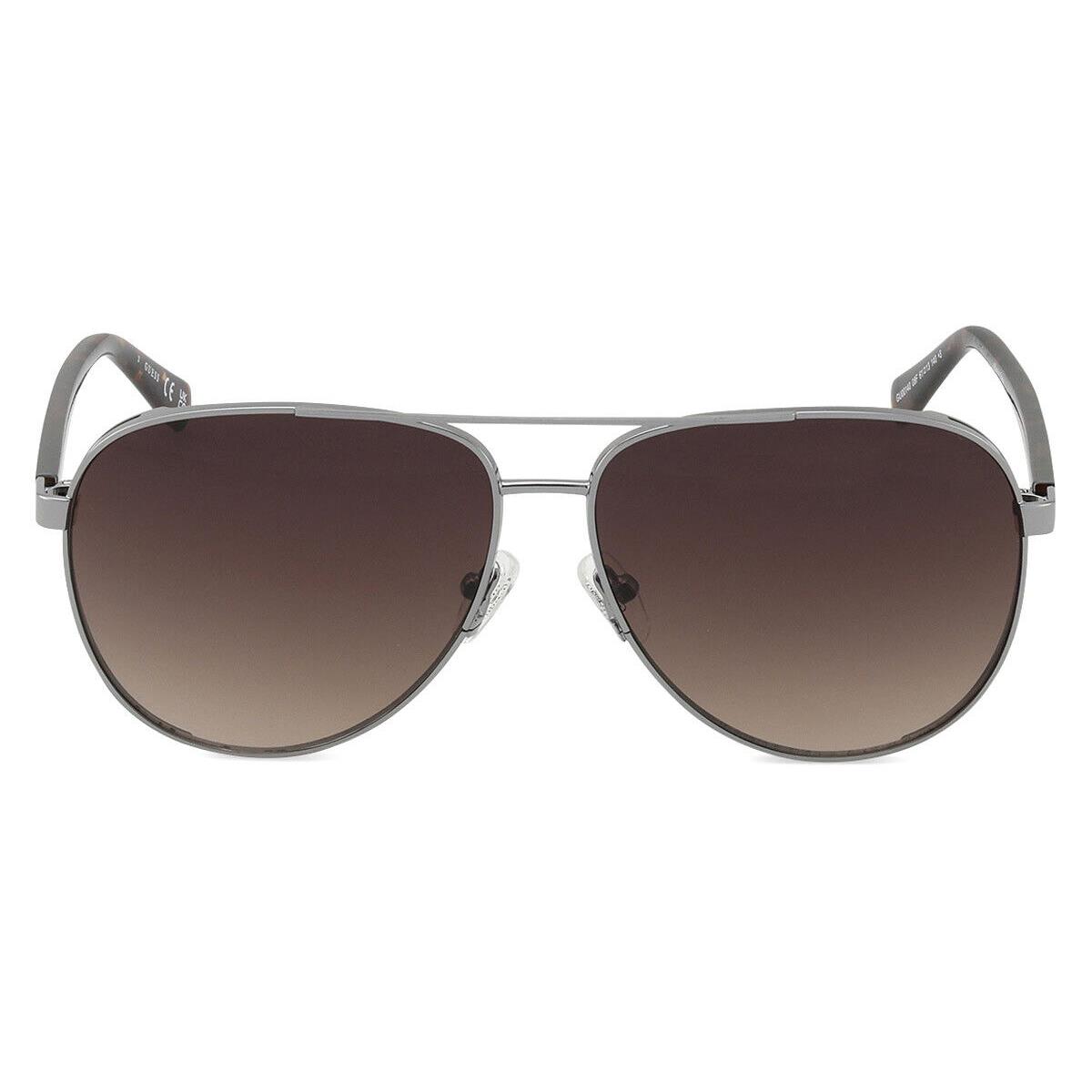 Guess GU00140 Sunglasses Men Shiny Gunmetal 61mm