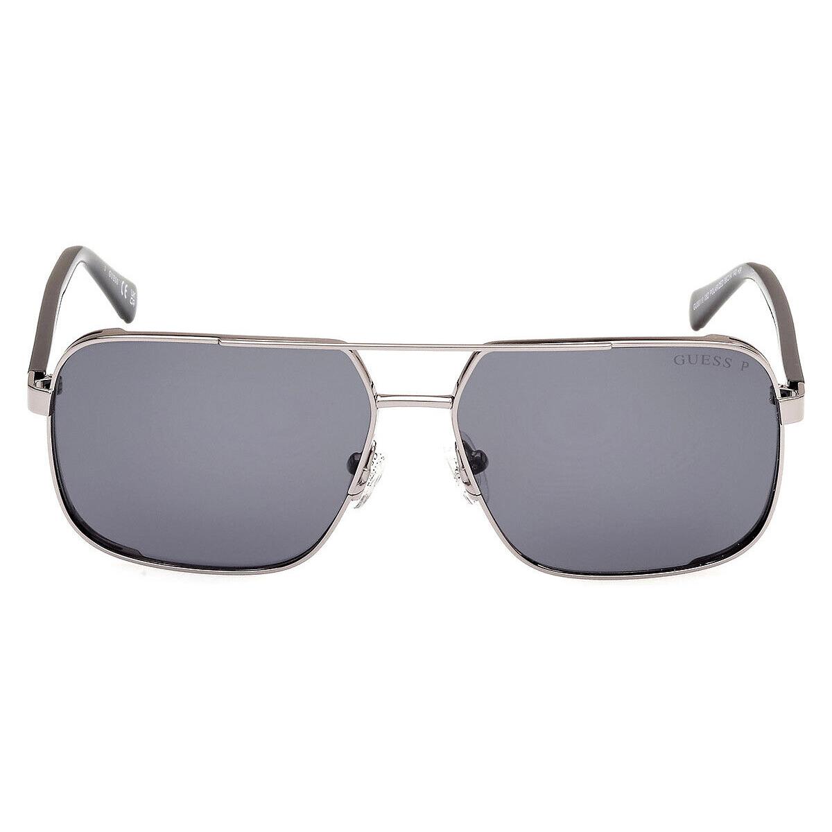 Guess GU00119 Sunglasses Men Shiny Gunmetal 58mm