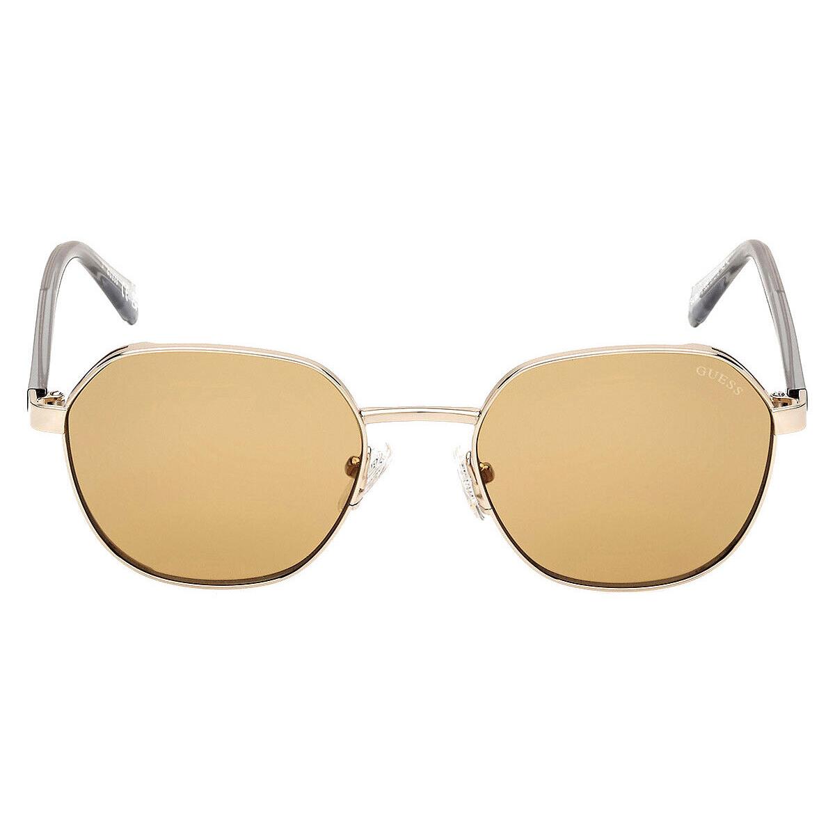 Guess GU00116 Sunglasses Men Shiny Pale Gold 51mm