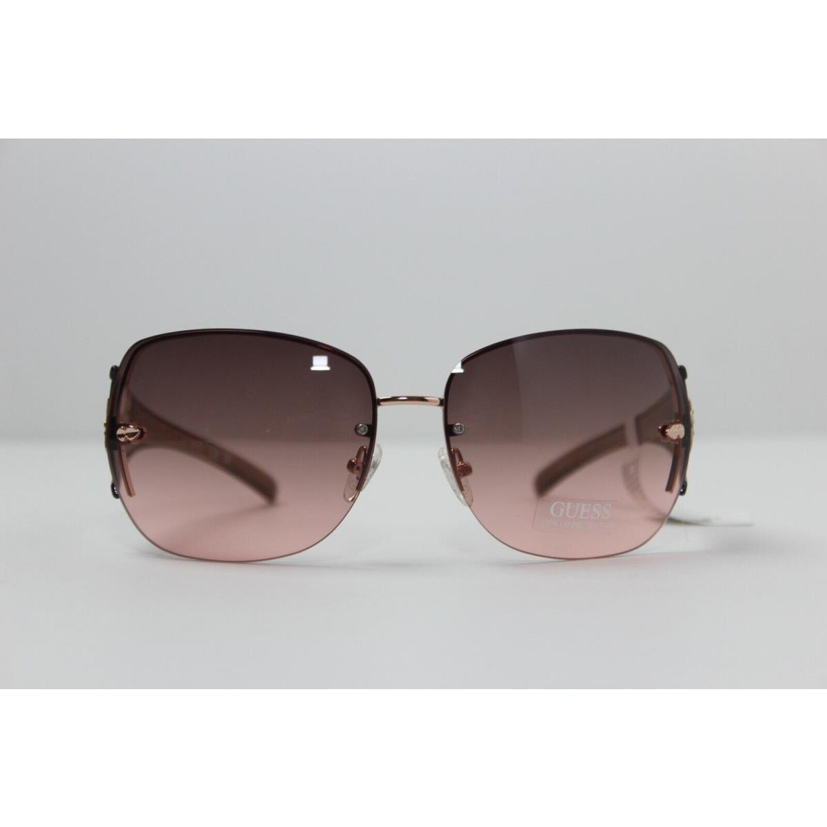 Guess Womens Rimless Shield Sunglasses Brown