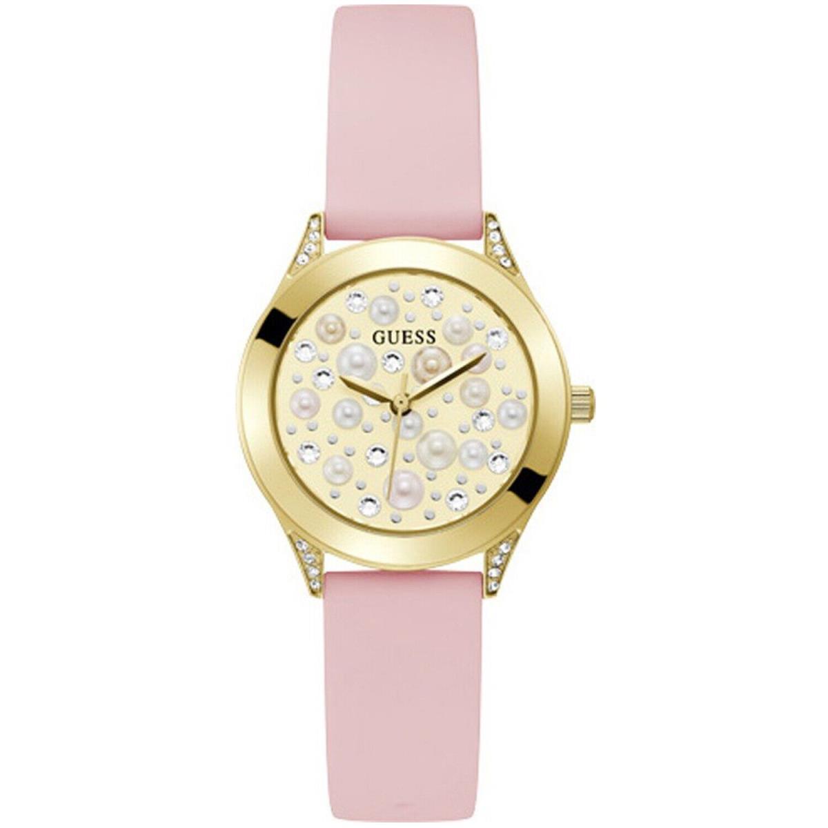 Guess Women`s Pearl Gold Dial Watch - GW0381L2