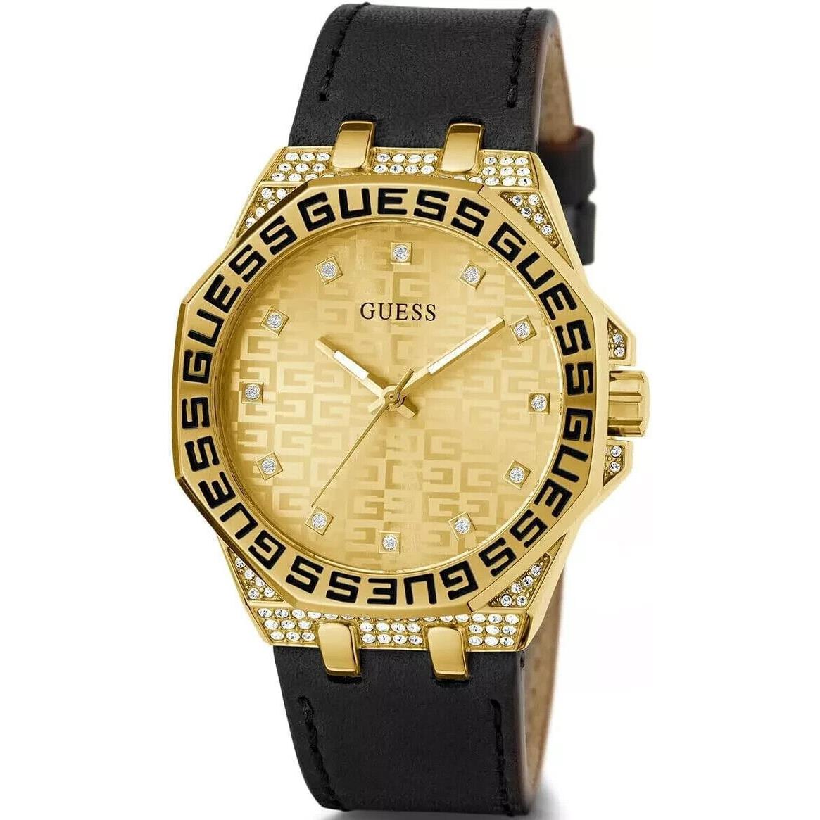 Guess Ladies Black Gold Tone Analog Watch GW0547L3