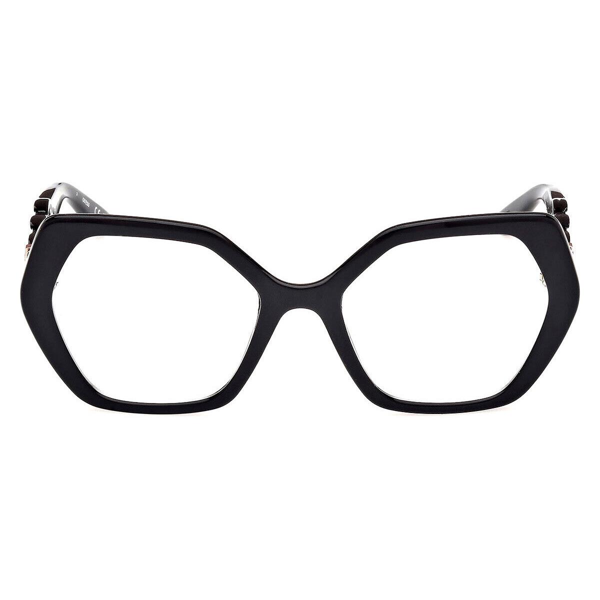 Guess GU50116 Eyeglasses Women Shiny Black 53mm